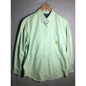 Mens Lauren Ralph Lauren Button Up Shirt Green Vintage Crest Casual Formal
